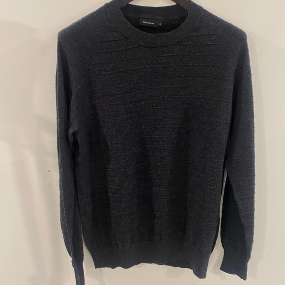 Matinique Knitted 100% Wool Pullover Sweater Mens XL Dark Grey - Picture 1 of 10